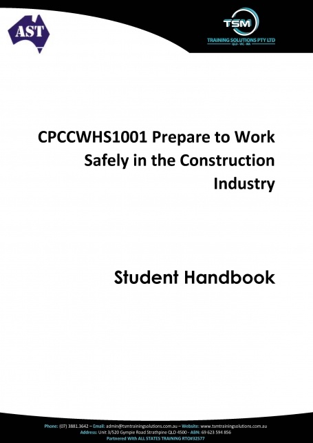 White Card Course - Student Handbook image